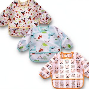 Accmor Waterproof Baby Bib Long Sleeve Unisex-0