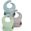 Silicone Baby Bibs PandaEar Soft Reusable Bib-4