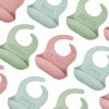 Personalized Baby Bibs Set Green Set of 2-5
