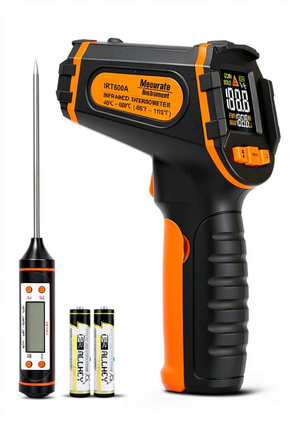 Mecurate Infrared Thermometer Gun Orange Adult-0