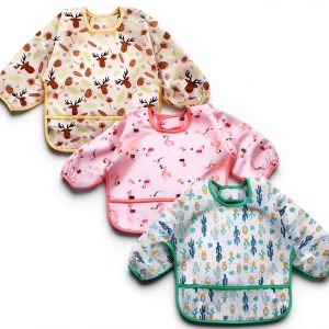 Accmor Waterproof Baby Bib Long Sleeve Unisex-0