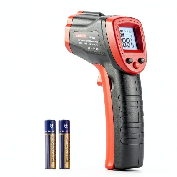 Wintact Infrared Thermometer Gun Red Gray-0