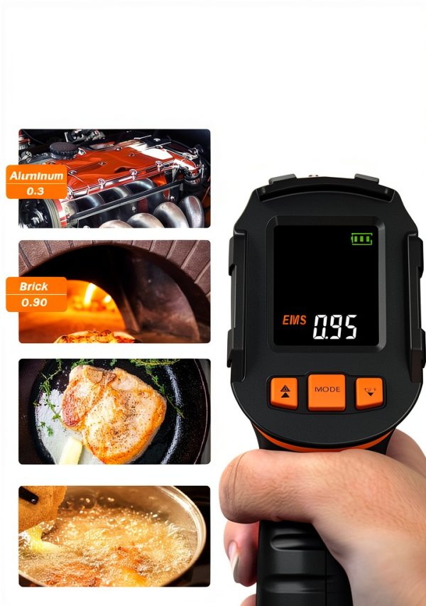 Mecurate Infrared Thermometer Gun Orange Adult-2