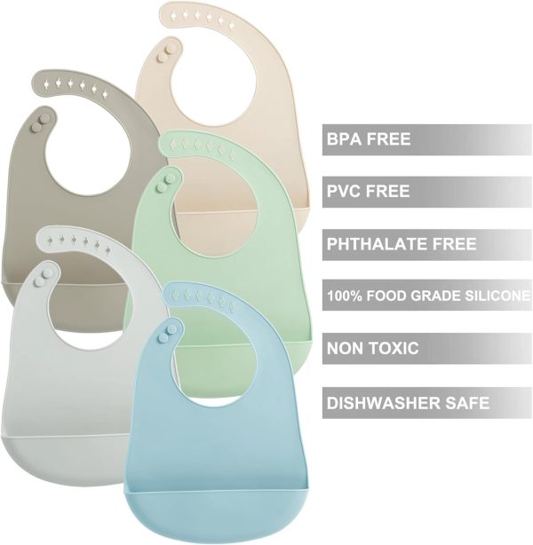 Silicone Baby Bib PandaEar Reusable Soft Design-2