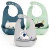 Silicone Baby Bib TinyTots Waterproof Adjustable-0