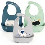 Silicone Baby Bib TinyTots Waterproof Adjustable-0