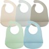 Silicone Baby Bib PandaEar Reusable Soft Design-0