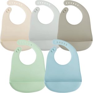 Silicone Baby Bib PandaEar Reusable Soft Design-0