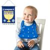 Hanukkah Silicone Baby Bib by Kido Dreidel Design-6