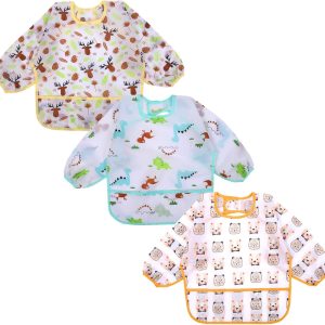 Waterproof Baby Bib Accmor Long Sleeve Unisex-0