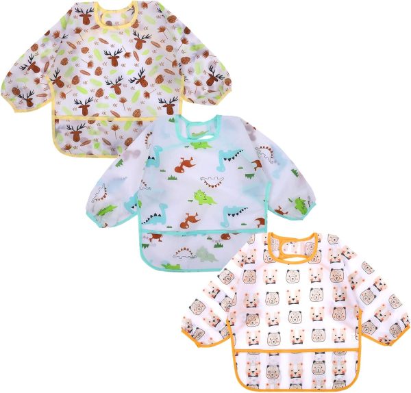 Waterproof Baby Bib Accmor Long Sleeve Unisex-0