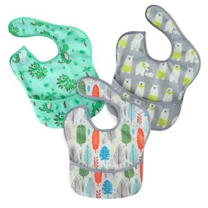 PandaEar Baby Bibs Unisex Fabric Flip-Over-0