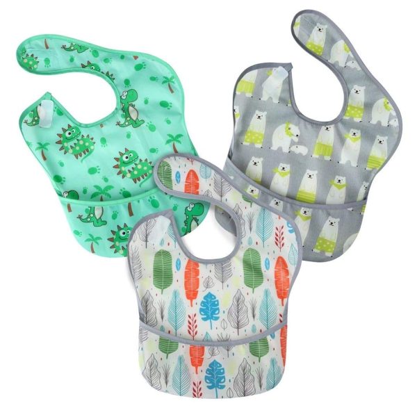 PandaEar Baby Bibs Unisex Fabric Flip-Over-0