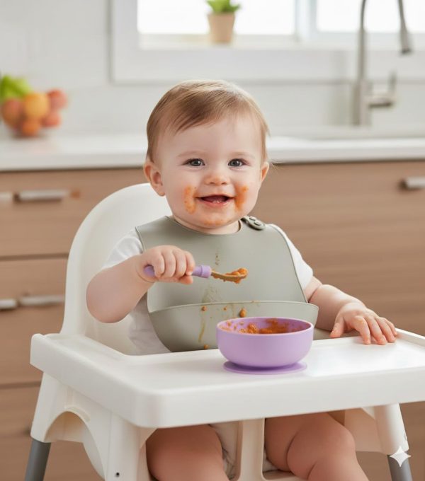 Silicone Baby Bib PandaEar Reusable Soft Design-1