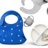 Hanukkah Silicone Baby Bib by Kido Dreidel Design-2