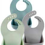 Silicone Baby Bibs PandaEar Soft Reusable Bib-0