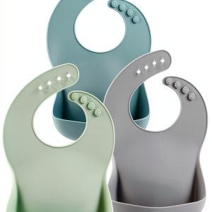 Silicone Baby Bibs PandaEar Soft Reusable Bib-0