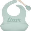 Personalized Baby Bibs Set Green Set of 2-0