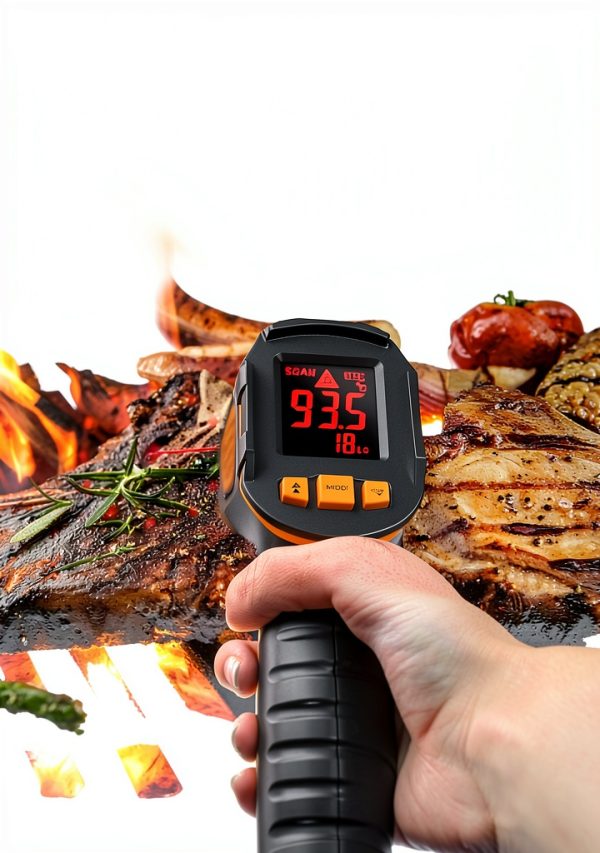 Mecurate Infrared Thermometer Gun Orange Adult-4