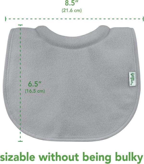 Baby Feeding Bib Green Sprouts Waterproof Terry-4