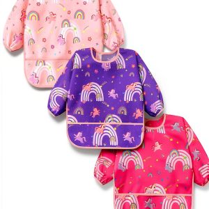 Accmor Waterproof Long Sleeve Baby Bib Unisex-0