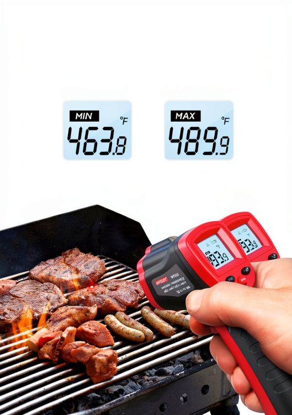 Wintact Infrared Thermometer Gun Red Gray-3
