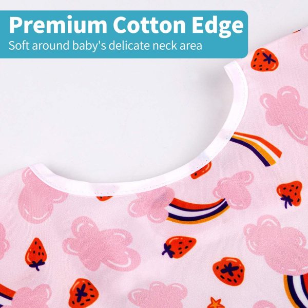 Baby Waterproof Bibs by HiVERST Premium PUL Fabric-3
