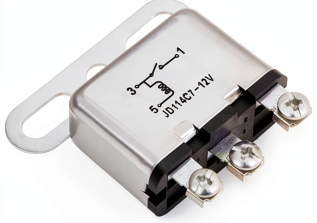 Installing OER 12V Horn Relay Automatic DIN Mount Connector on a wooden workbench