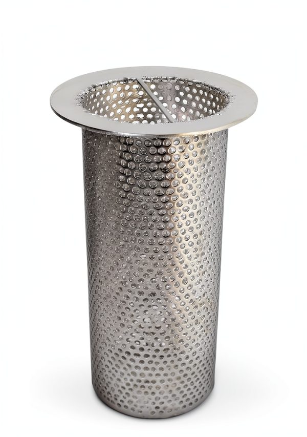 Floor Drain Strainer DrainNet 8" Tall Perforated Stainless Steel-1