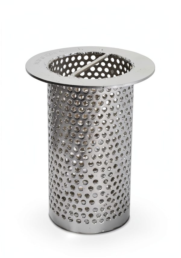 Commercial Floor Drain Strainer 3in Drain Net 4in Tall Stainless Steel-1