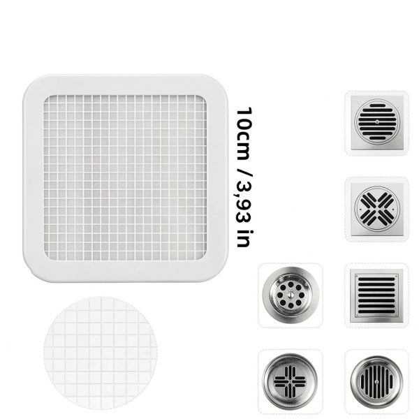 Grantirmse Einweg Filterflicken, Grantirmse Disposable Filter Patches, Grantirmse Drain Mesh Stickers, Grantirmse Upgrade Disposable Floor Drain Filter Stickers, for Bathroom Kitchen (20)-6