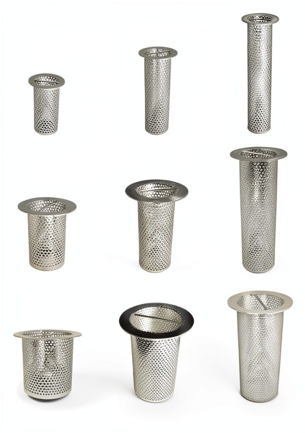 Commercial Floor Drain Strainer 3in Drain Net 4in Tall Stainless Steel-2