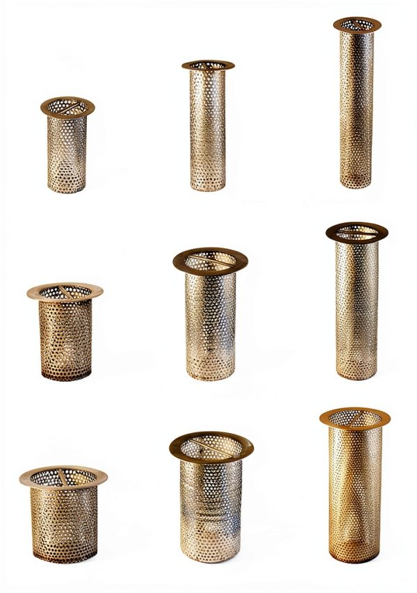 4" Commercial Floor Drain Strainer, 4" Tall, Perforated Stainless Steel-3