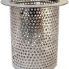 4" Commercial Floor Drain Strainer, 4" Tall, Perforated Stainless Steel-0