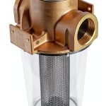 GROCO ARG-1000 1" Raw Water Strainer with Polished Bronze Basket-0