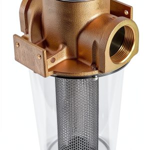 GROCO ARG-1000 1" Raw Water Strainer with Polished Bronze Basket-0