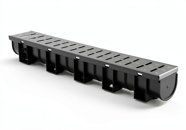 Dollate Trench Drain 3‑Pack Stainless Steel HDPE Channel for Garage-1