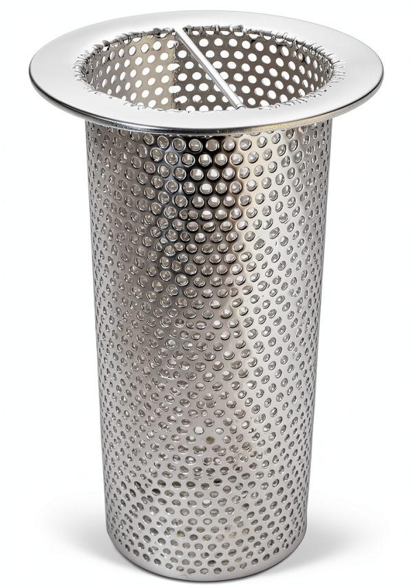 Floor Drain Strainer DrainNet 8" Tall Perforated Stainless Steel-0