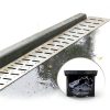 Dollate Trench Drain 3‑Pack Stainless Steel HDPE Channel for Garage-5