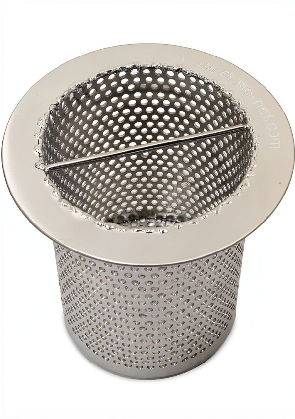 4" Commercial Floor Drain Strainer, 4" Tall, Perforated Stainless Steel-5