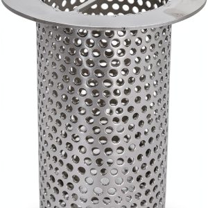 Commercial Floor Drain Strainer 3in Drain Net 4in Tall Stainless Steel-0