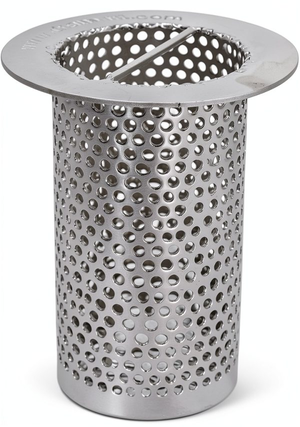 Commercial Floor Drain Strainer 3in Drain Net 4in Tall Stainless Steel-0