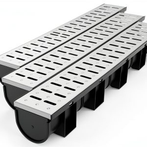 Dollate Trench Drain 3‑Pack Stainless Steel HDPE Channel for Garage-0