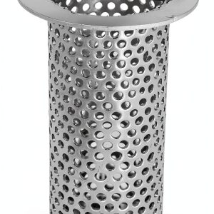 2" Floor Drain Strainer Drain Net 4" Tall Perforated Stainless Steel-0