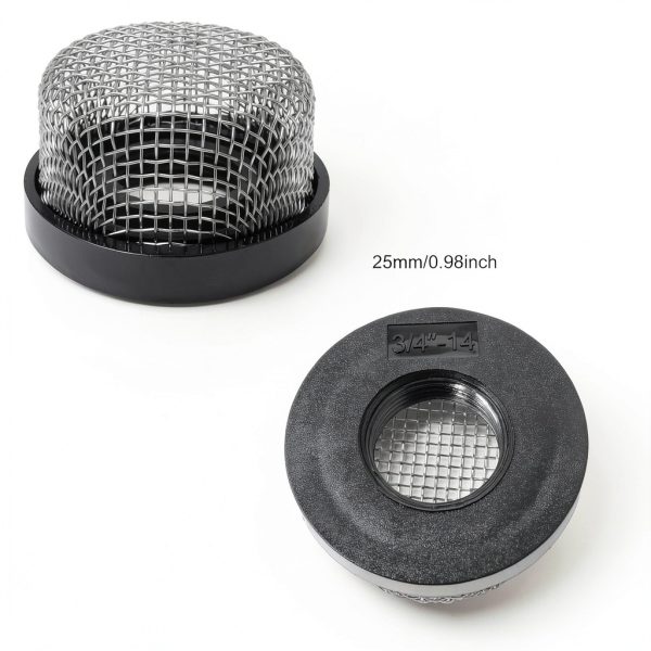 Honbay 2PCS ¾ Inch Stainless Steel Strainer 14 Mesh for Livewell Pump-1